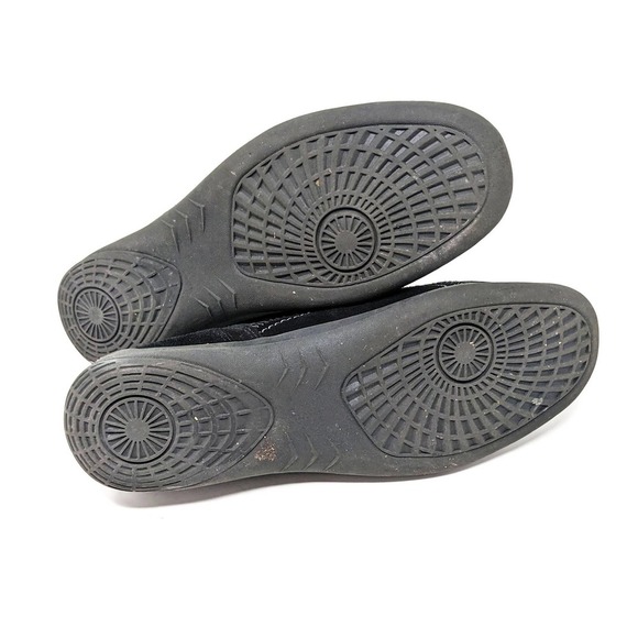 Spring Step Womens 10.5/11 Sneakers Style Racer Black Leather Slip On Zip - Picture 7 of 8